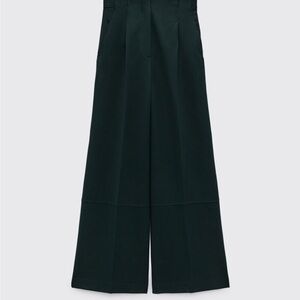 Nwt Zara high waisted bottle green pants